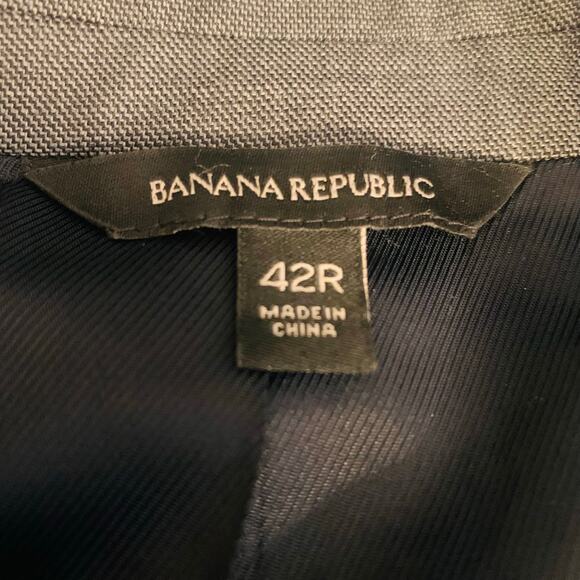 Banana Republic Size 42R Men's Standard Fit Blazer Jacket Gray Business Work - Picture 5 of 7